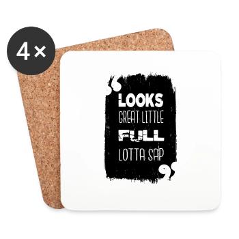 Happy Humor Bedroom Fun Santa Beach Holiday - Coasters (set of 4) - white - Front