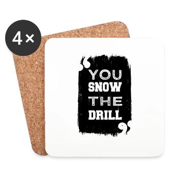 Quote Dinosaur Lover Dork Gift Idea Dino Awkward - Coasters (set of 4) - white - Front