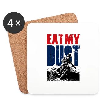 EAT MY DUST DIRT BIKE - Coasters (set of 4) - white - Front