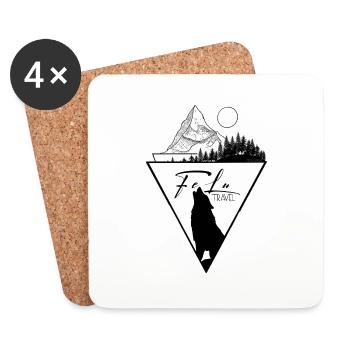 FeLu Travel - Untersetzer (4er-Set) - Weiß - Vorne