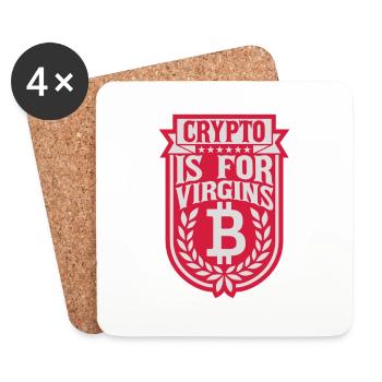 crypto is for virgins - Coasters (set of 4) - white - Front