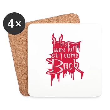 hell was full Quote - Coasters (set of 4) - white - Front