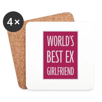 worlds best ex girlfriend - Untersetzer (4er-Set) - Weiß - Vorne
