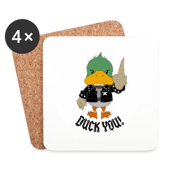 Duck You! - Coasters (set of 4) - white - Front