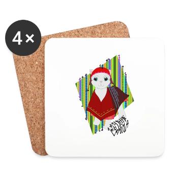 Lama Baby - Coasters (set of 4) - white - Front