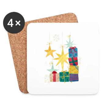 Geschenk - Untersetzer (4er-Set) - Weiß - Vorne