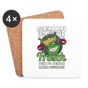 Ich der Frosch den Du schon immer gesucht hast - Untersetzer (4er-Set) - Weiß - Vorne