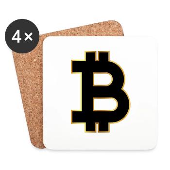 Bitcoin Trading Crypto Stocks - Dessous de verre (lot de 4) - blanc - Devant