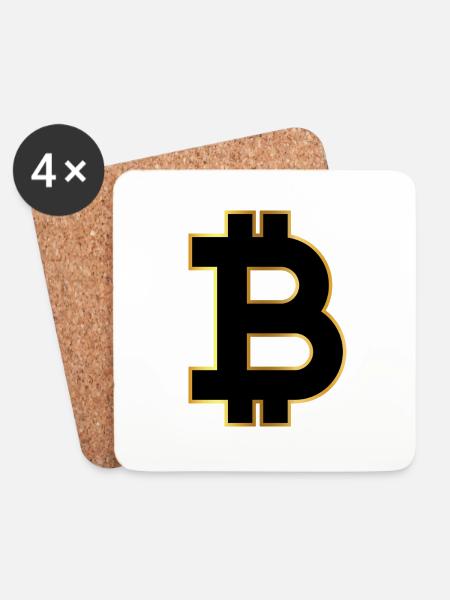 Bitcoin Trading Crypto Stocks - Coasters (set of 4) - white