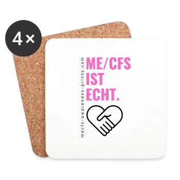 ME/CFS IST ECHT - pink edt. - Untersetzer (4er-Set) - Weiß - Vorne