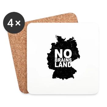 T-Shirt Deutschland Politik - Untersetzer (4er-Set) - Weiß - Vorne