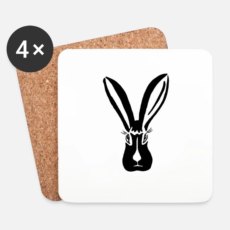 Year of the Rabbit 2023 - Untersetzer (4er-Set) - Weiß