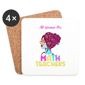 Some Become Math Teachers School Education - Coasters (set of 4) - white - Front