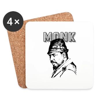 Mönch - Untersetzer (4er-Set) - Weiß - Vorne