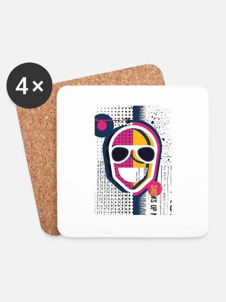 Fun Joke MBP - Coasters (set of 4) - white