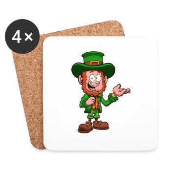 Friendly Leprechaun - Coasters (set of 4) - white - Front