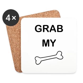 Grab my Bone2 - Untersetzer (4er-Set) - Weiß - Vorne