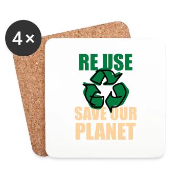 Nature - Coasters (set of 4) - white - Front