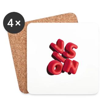 VSION Bubble Apparel - Coasters (set of 4) - white - Front