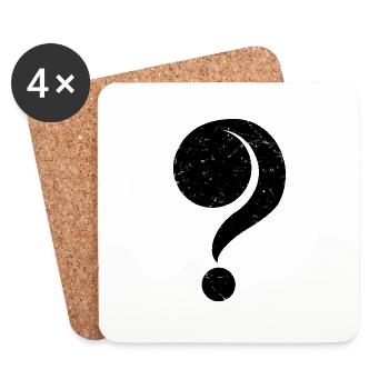 Question mark? Sixties - Coasters (set of 4) - white - Front