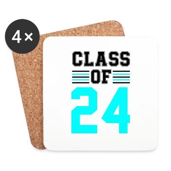 Classe de 24 - Dessous de verre (lot de 4) - blanc - Devant