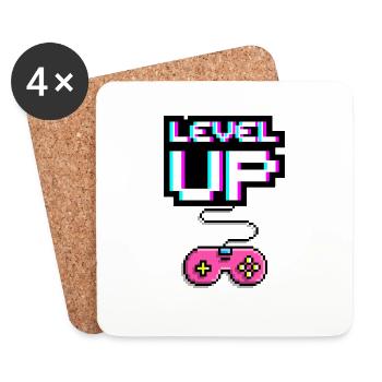 Level Up - Coasters (set of 4) - white - Front