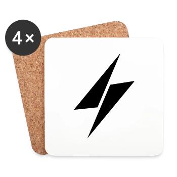 Thunder logo - Coasters (set of 4) - white - Front