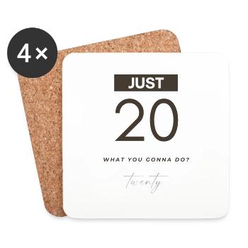 JUST 20 design pour son 20ème anniversaire 2003 - Dessous de verre (lot de 4) - blanc - Devant