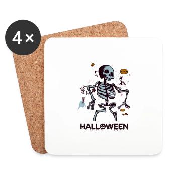 Halloween - Dessous de verre (lot de 4) - blanc - Devant