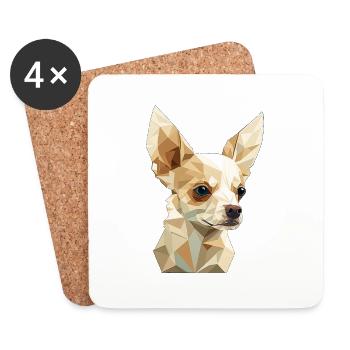 Chihuahua - Untersetzer (4er-Set) - Weiß - Vorne