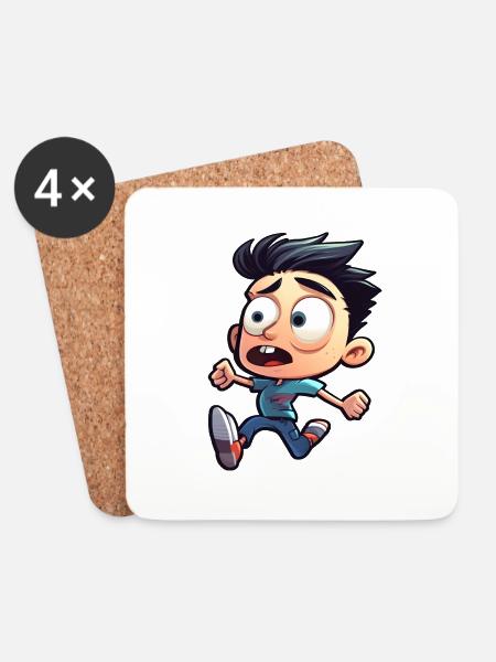 Fantastical Figures - Coasters (set of 4) - white