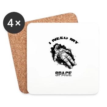 I need my space - Coasters (set of 4) - white - Front