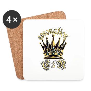 COURONNEMENT DU ROI - Dessous de verre (lot de 4) - blanc - Devant