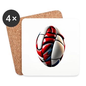 SIIIR FOOTBALL - Dessous de verre (lot de 4) - blanc - Devant