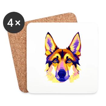 Dogs German Shepherd Dog Dog Owners Dog Owners - Coasters (set of 4) - white - Front