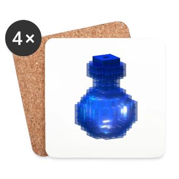 Blue Gothic Halloween Secret Potion Bottle Tshirt - Coasters (set of 4) - white - Front