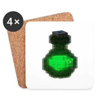 Nature Organic Green Vegan T Shirt Crystal Beauty - Coasters (set of 4) - white - Front