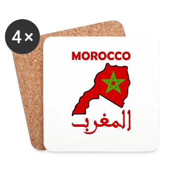 Maroc - Dessous de verre (lot de 4) - blanc - Devant