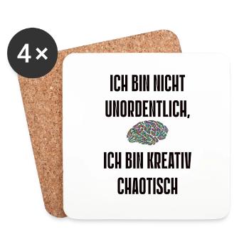 Spruch 6 - Untersetzer (4er-Set) - Weiß - Vorne