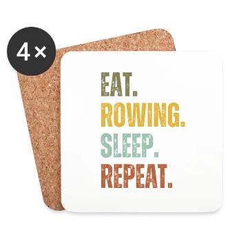 EAT ROWING SLEEP REPEAT - Coasters (set of 4) - white - Front