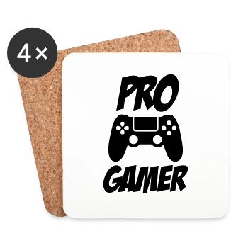 pro gamer - Untersetzer (4er-Set) - Weiß - Vorne