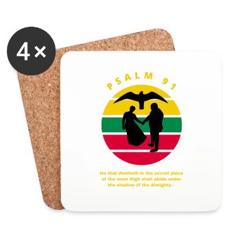 Psalm 91 - Coasters (set of 4) - white - Front