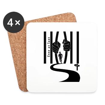 Liberté - Dessous de verre (lot de 4) - blanc - Devant