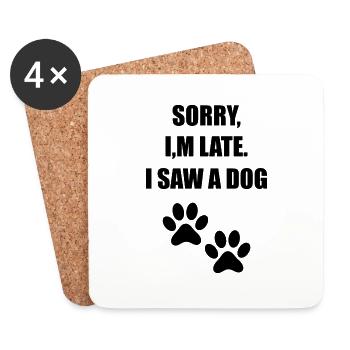 Hund Dog - Untersetzer (4er-Set) - Weiß - Vorne