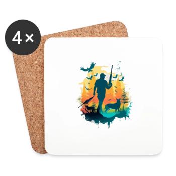 Marc the Hunter - Coasters (set of 4) - white - Front