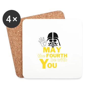 May the Fourth be with you - Untersetzer (4er-Set) - Weiß - Vorne