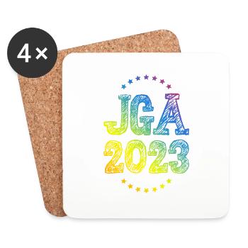 Jga 2023 Junggesellenabschied - Untersetzer (4er-Set) - Weiß - Vorne