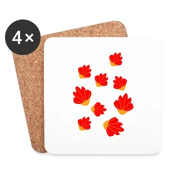 Flower Flower Plant - Coasters (set of 4) - white - Front