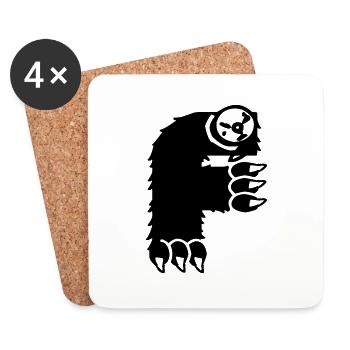 Monster Letter F - Coasters (set of 4) - white - Front