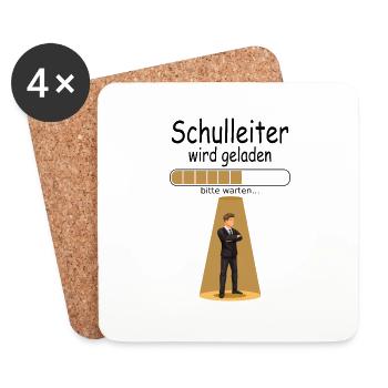Neuen Amtseinführung Schulleiter wird geladen - Untersetzer (4er-Set) - Weiß - Vorne
